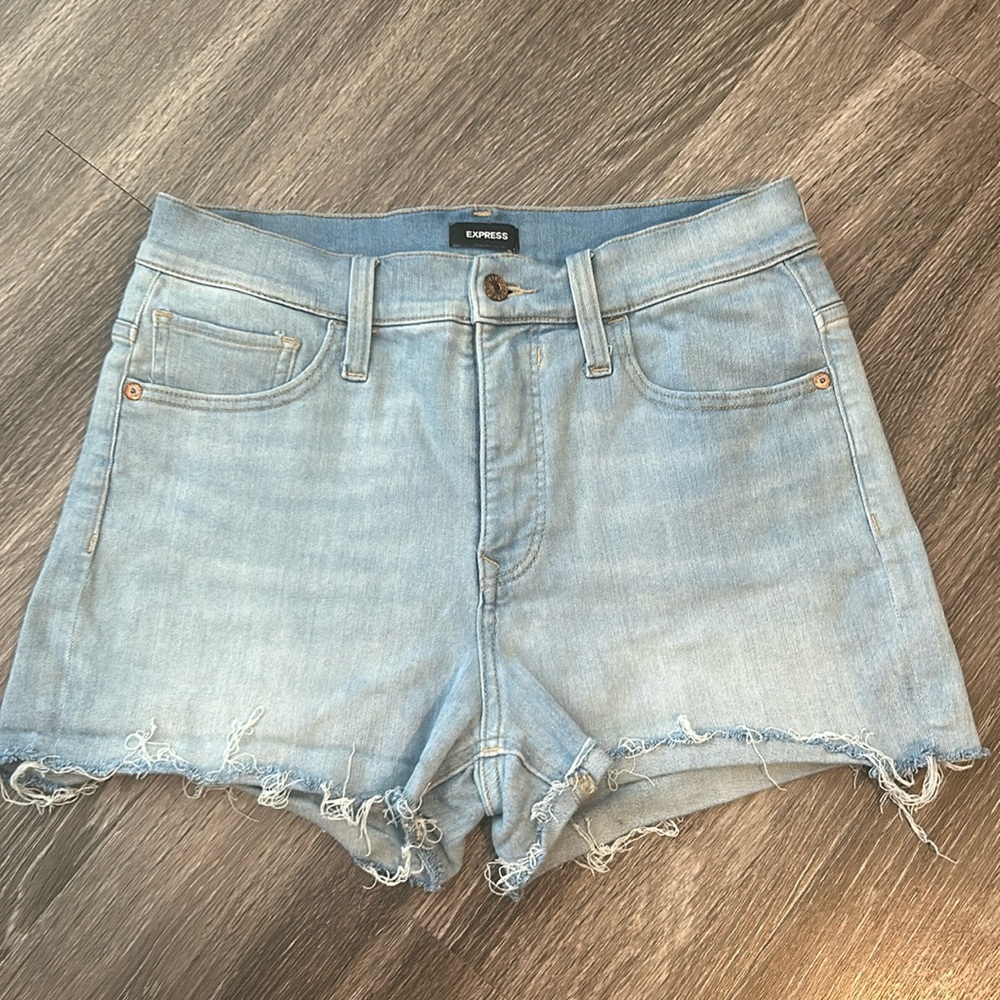 Express High Rise Jean Shorts